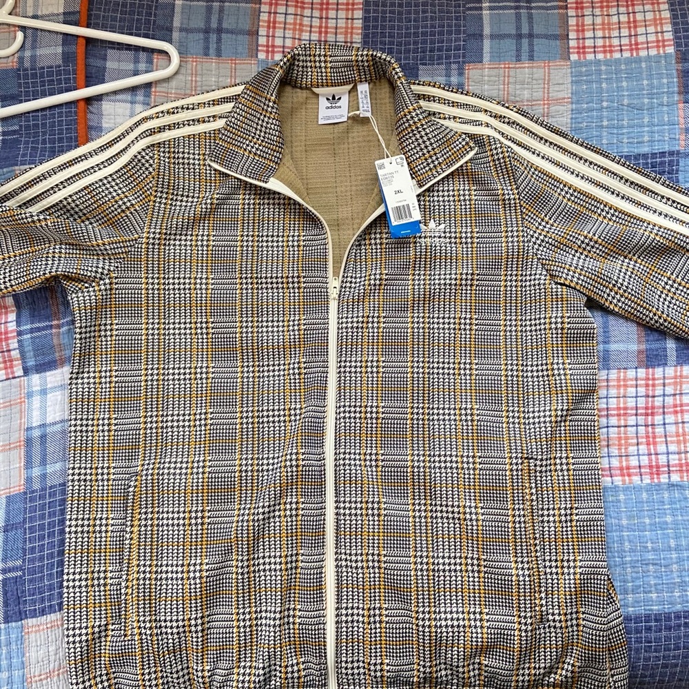 Rare Adidas Tartan Track Jacket Brand New size XXL